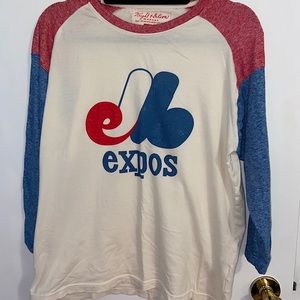 3/4 sleeve vintage Montreal Expos shirt